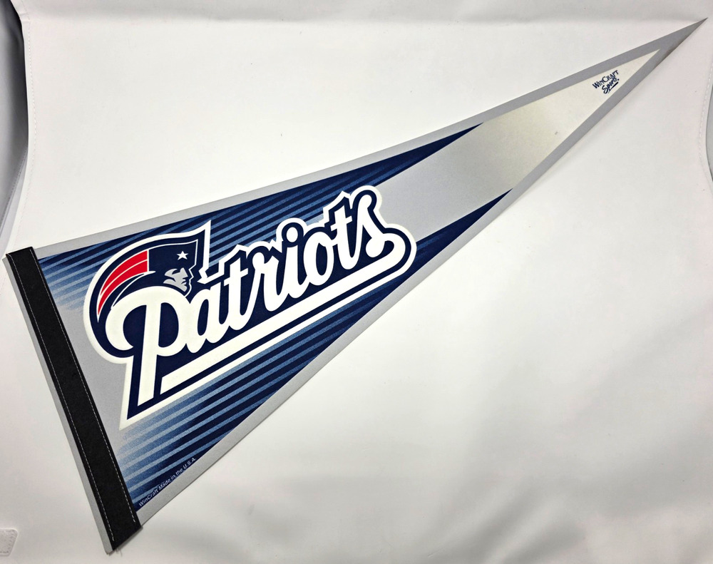 WinCraft New England Patriots NFL Football Team Pennant Blue Gray White Red